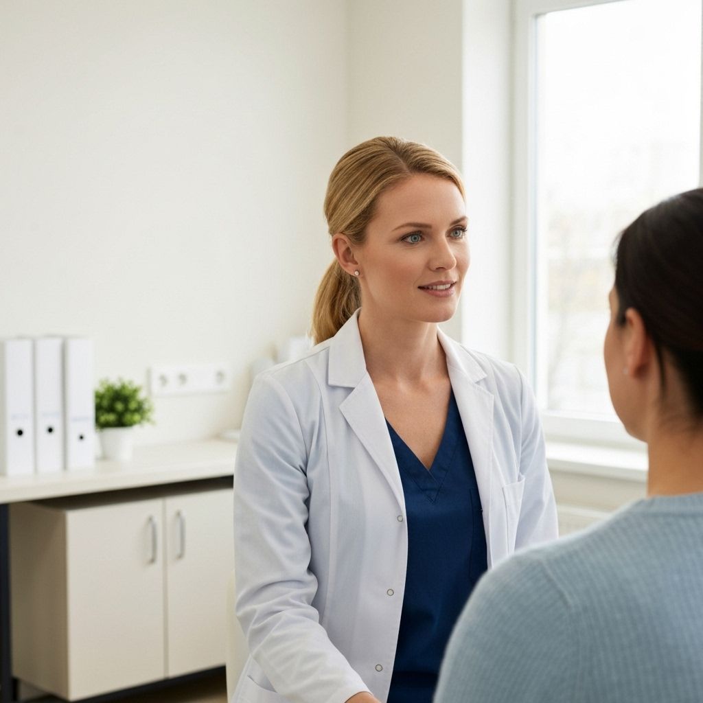 Julie, osteopath in consultation